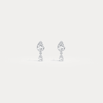 Double Pear Lab - Grown Diamond Drop Earrings in 14K Solid Gold/Platinum - Earrings