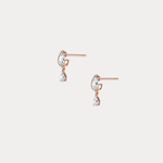 Double Pear Lab - Grown Diamond Drop Earrings in 14K Solid Gold/Platinum - Earrings