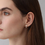 Double Pear Lab - Grown Diamond Drop Earrings in 14K Solid Gold/Platinum - Earrings
