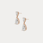 7 CTW Mirror Pear Lab-Grown Diamond Drop Earrings - Earrings