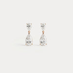 7 CTW Mirror Pear Lab-Grown Diamond Drop Earrings - Earrings