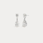 7 CTW Mirror Pear Lab-Grown Diamond Drop Earrings - Earrings