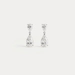 7 CTW Mirror Pear Lab-Grown Diamond Drop Earrings - Earrings