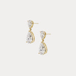 7 CTW Mirror Pear Lab-Grown Diamond Drop Earrings - Earrings