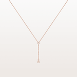 Center Stage | Bezel Diamond Lariat Necklace - Necklaces