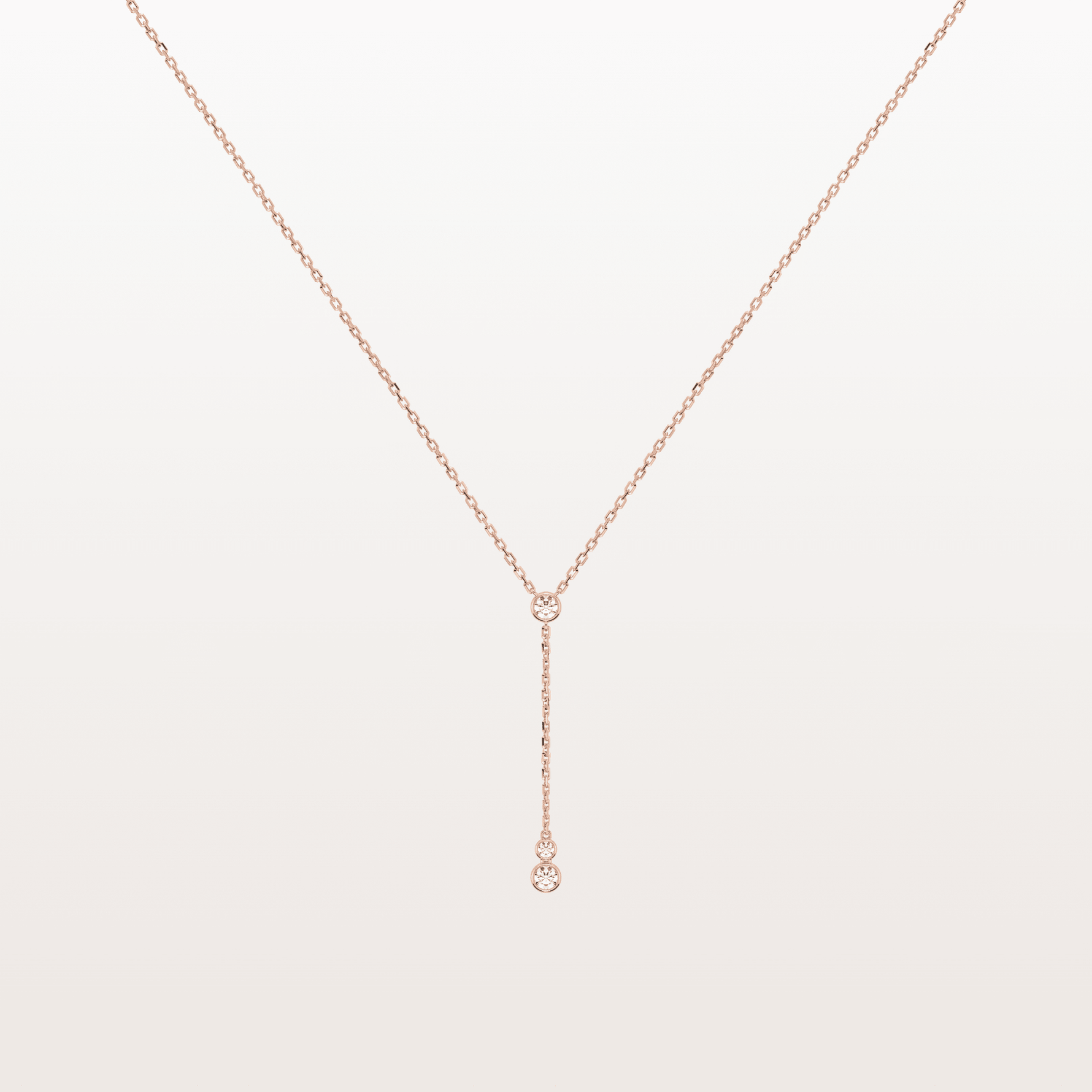 Center Stage | Bezel Diamond Lariat Necklace - Necklaces