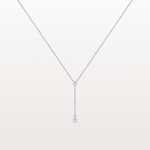 Center Stage | Bezel Diamond Lariat Necklace - Necklaces