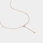 Lab - Grown Diamond Y Drop Pendant Necklace in 14K Solid Gold/Platinum - Necklaces