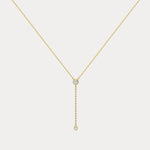 Lab - Grown Diamond Y Drop Pendant Necklace in Sterling Silver - Necklaces