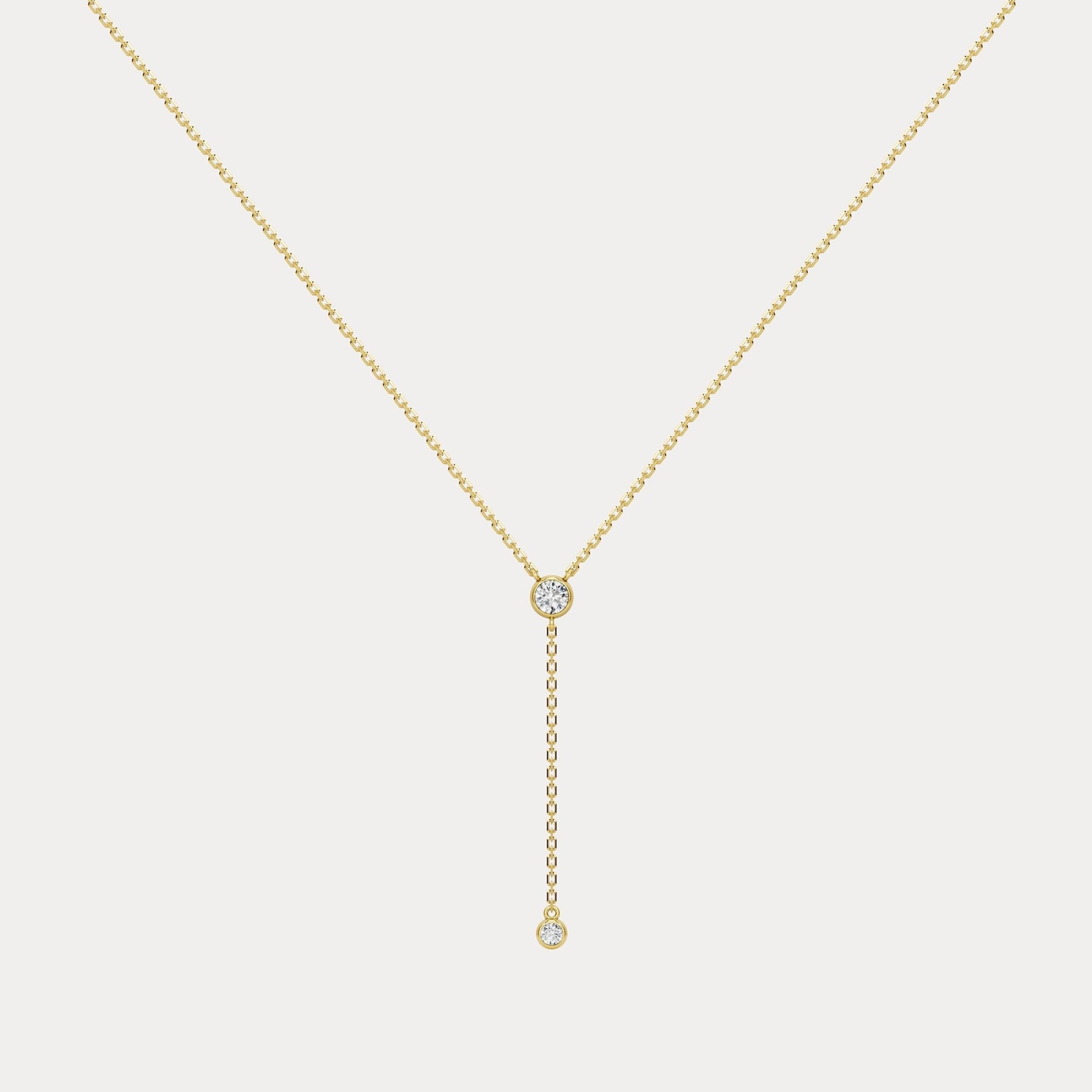 Lab - Grown Diamond Y Drop Pendant Necklace in Sterling Silver - Necklaces