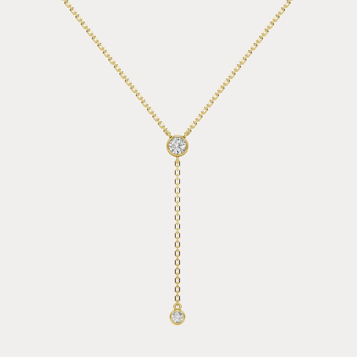 Lab - Grown Diamond Y Drop Pendant Necklace in Sterling Silver - Necklaces