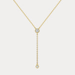 Lab - Grown Diamond Y Drop Pendant Necklace in Sterling Silver - Necklaces