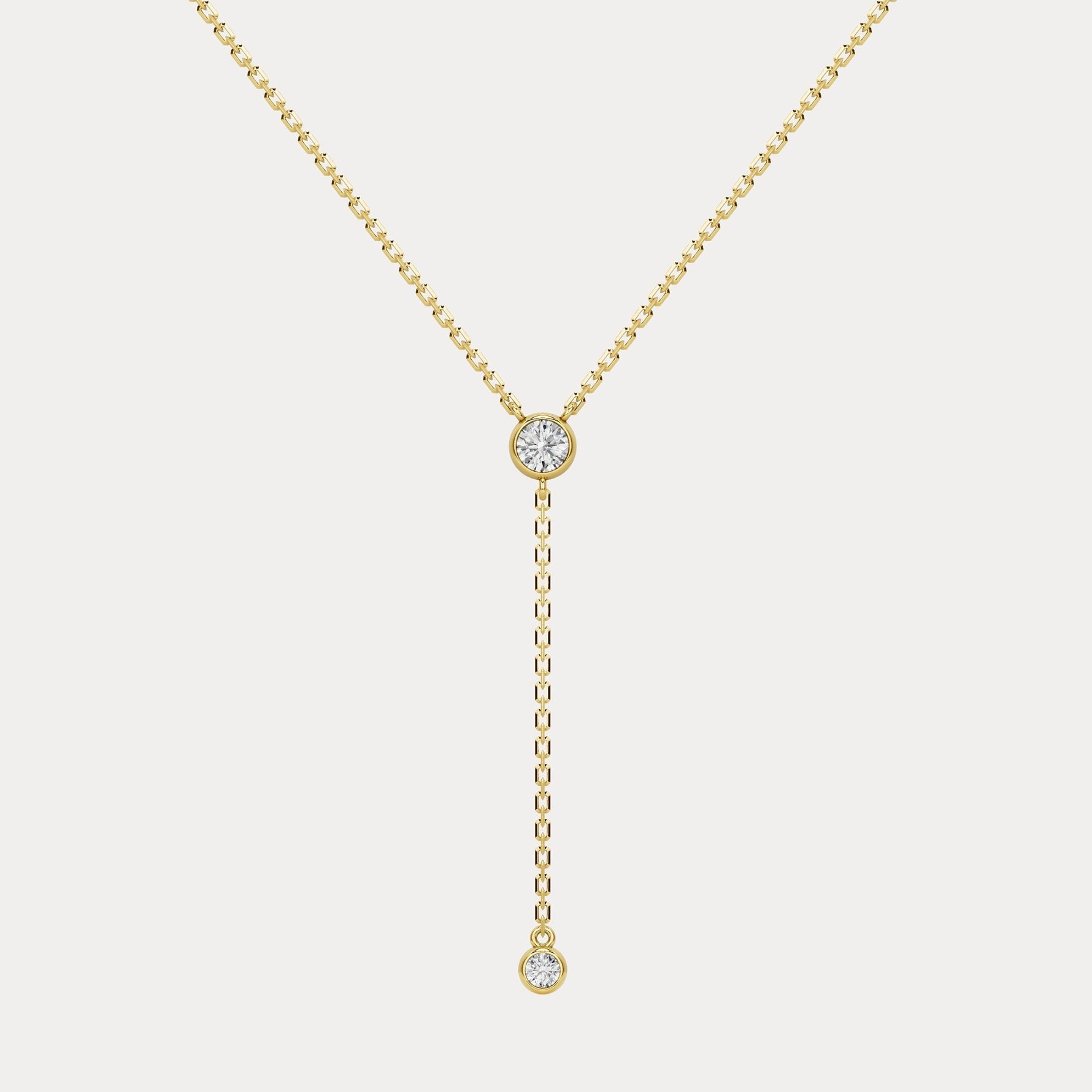 Lab - Grown Diamond Y Drop Pendant Necklace in Sterling Silver - Necklaces