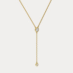 Lab - Grown Diamond Y Drop Pendant Necklace in Sterling Silver - Necklaces