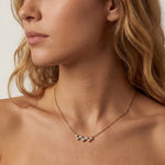 Drifting | Asymmetrical Bezel Diamond Necklace - Necklaces