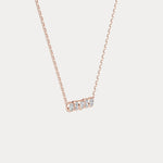 Bezel Multi-Shape Cluster Lab-Grown Diamond Necklace in 14K Solid Gold / Platinum - Necklaces