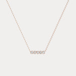 Bezel Multi-Shape Cluster Lab-Grown Diamond Necklace in 14K Solid Gold / Platinum - Necklaces