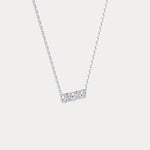 Bezel Multi-Shape Cluster Lab-Grown Diamond Necklace in 14K Solid Gold / Platinum - Necklaces