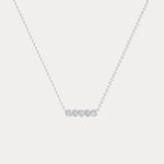 Bezel Multi-Shape Cluster Lab-Grown Diamond Necklace in 14K Solid Gold / Platinum - Necklaces