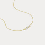 Bezel Multi-Shape Cluster Lab-Grown Diamond Necklace in 14K Solid Gold / Platinum - Necklaces