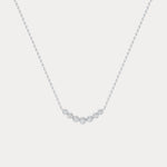 Seven - Stone Bezel - Set Lab - Grown Diamond Bar Necklace in 14K Gold/Platinum - Necklaces
