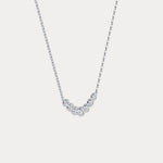 Seven - Stone Bezel - Set Lab - Grown Diamond Bar Necklace in 14K Gold/Platinum - Necklaces