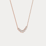 Seven - Stone Bezel - Set Lab - Grown Diamond Bar Necklace in 14K Gold/Platinum - Necklaces