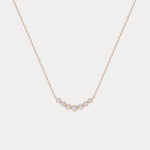 Seven - Stone Bezel - Set Lab - Grown Diamond Bar Necklace in 14K Gold/Platinum - Necklaces
