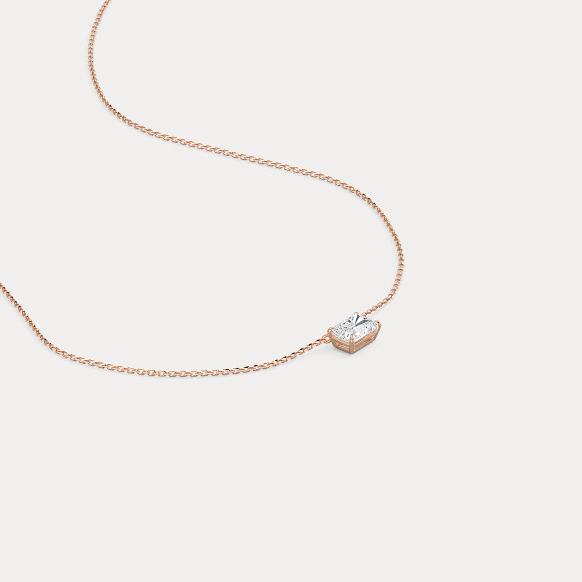Radiant Lab-Grown Diamond Solitaire Pendant Necklace - Necklaces