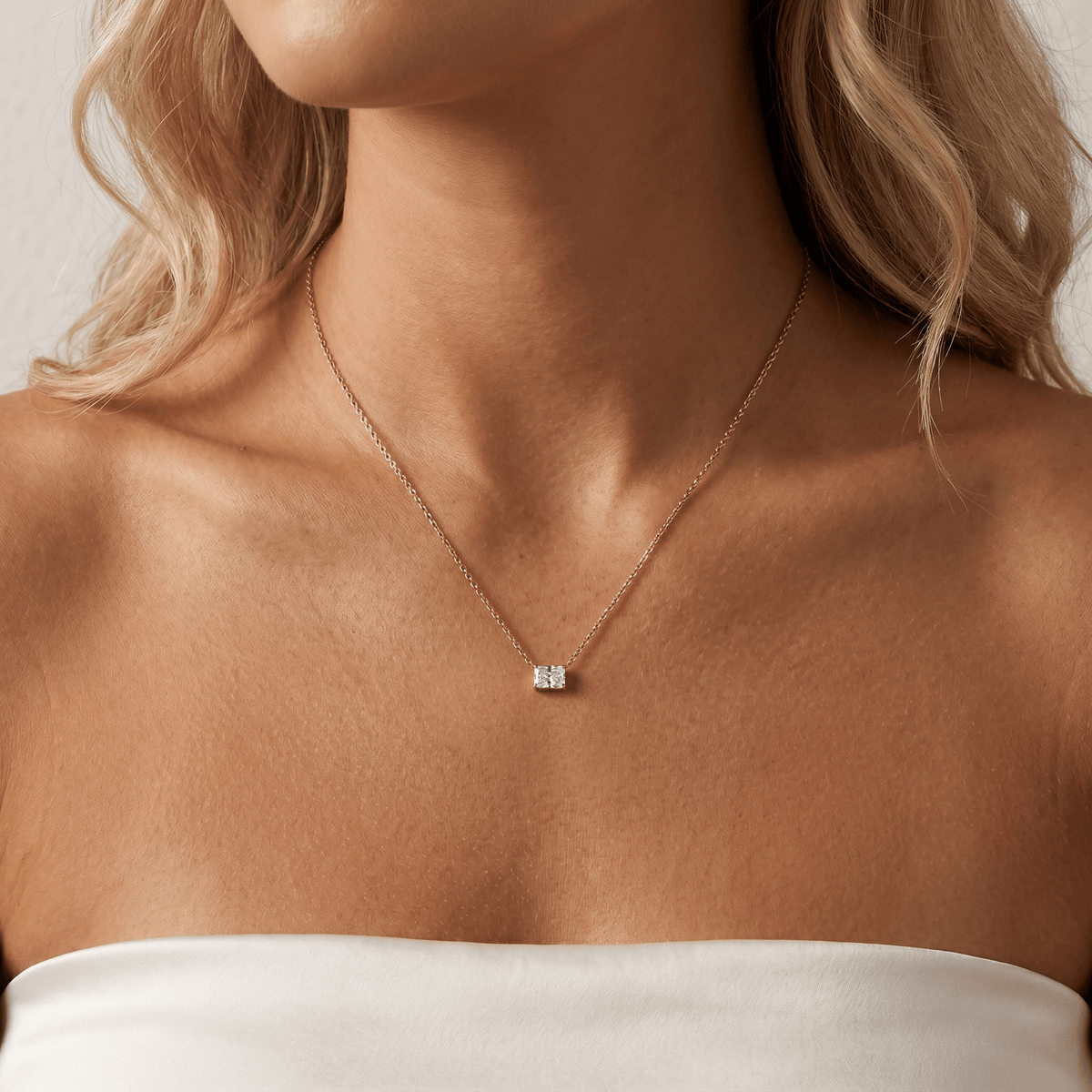 Radiant Lab-Grown Diamond Solitaire Pendant Necklace - Necklaces