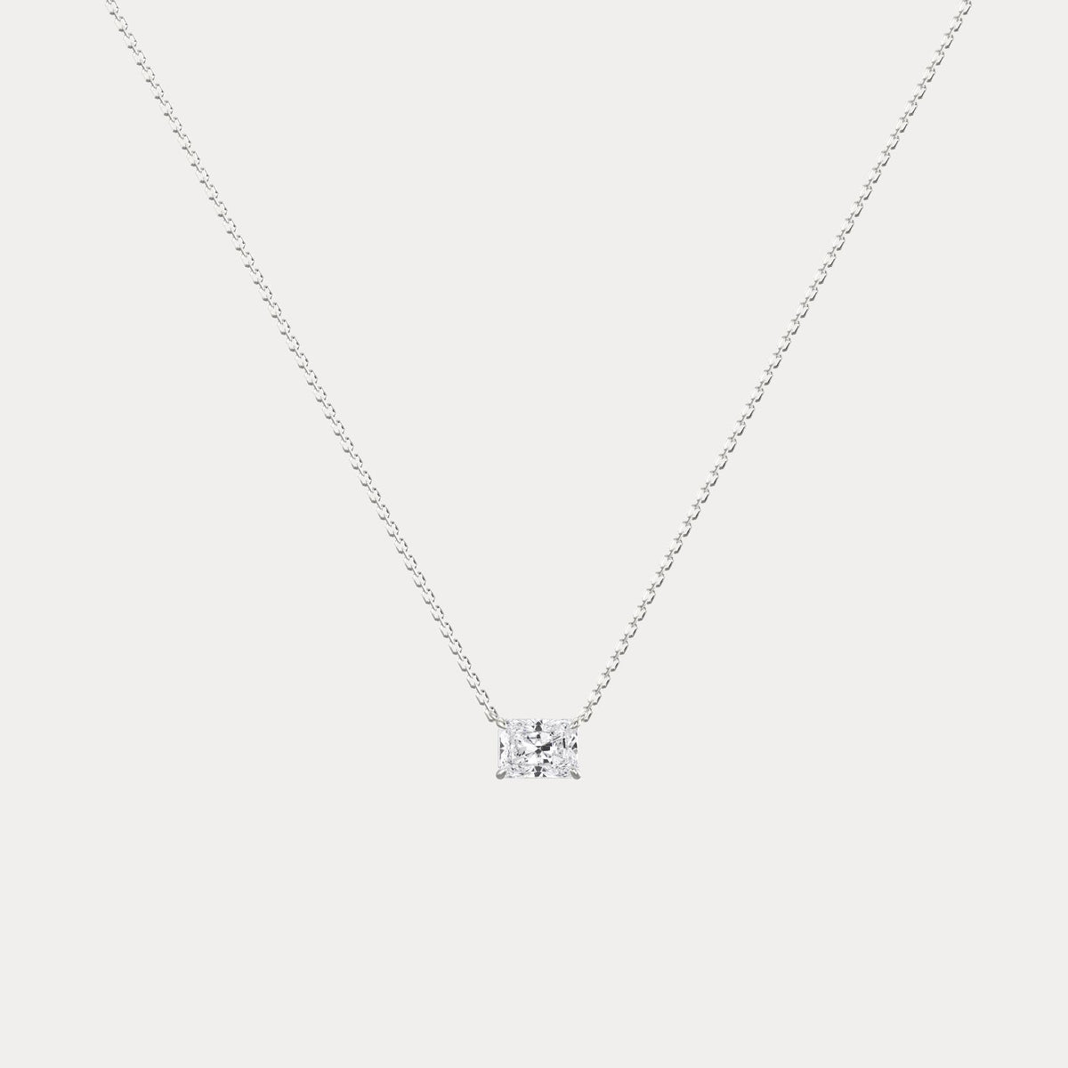Radiant Lab-Grown Diamond Solitaire Pendant Necklace - Necklaces