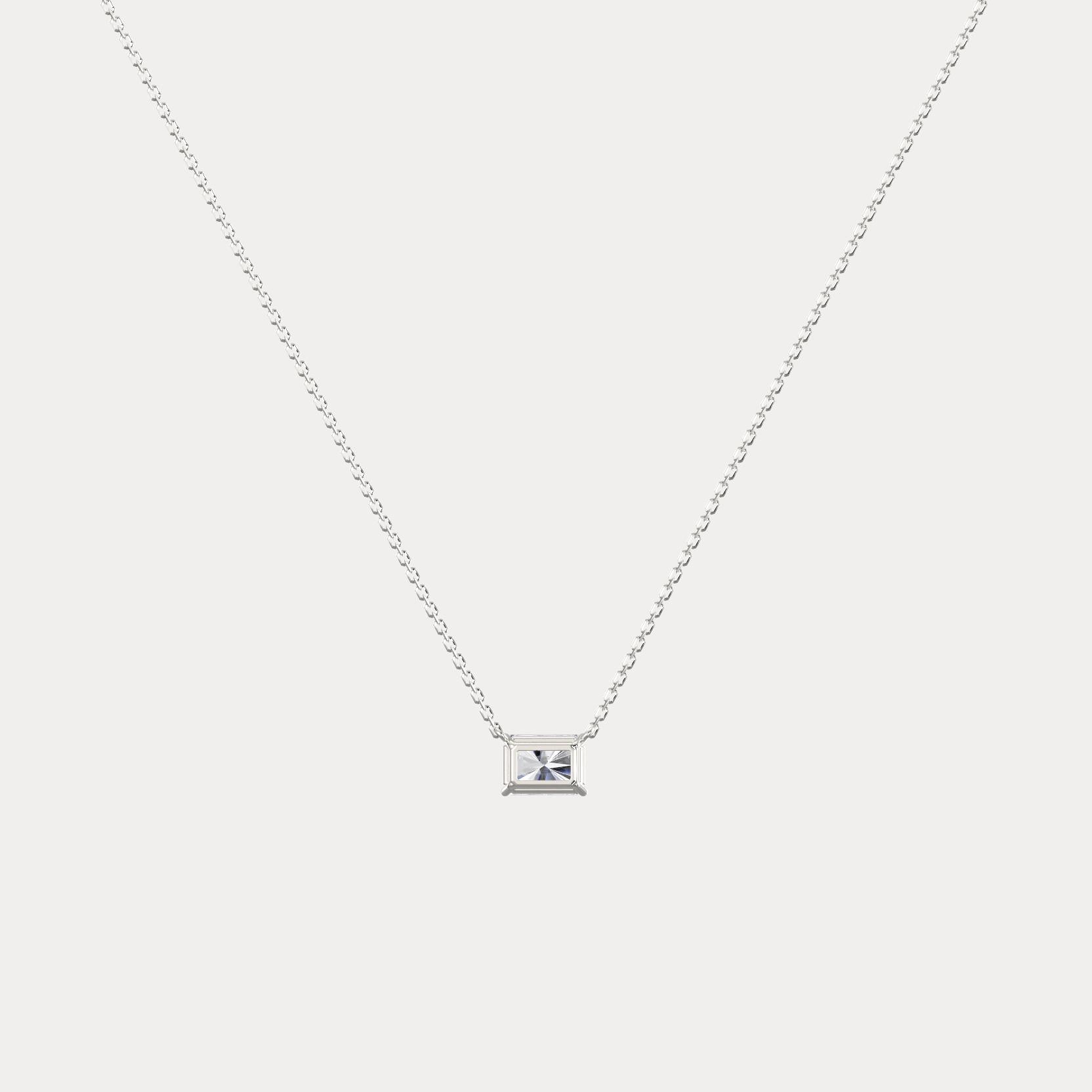 Radiant Lab-Grown Diamond Solitaire Pendant Necklace - Necklaces