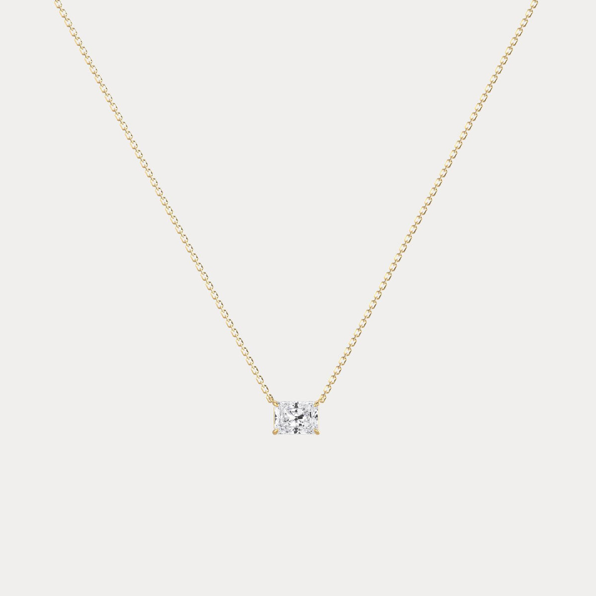 Radiant Lab-Grown Diamond Solitaire Pendant Necklace - Necklaces