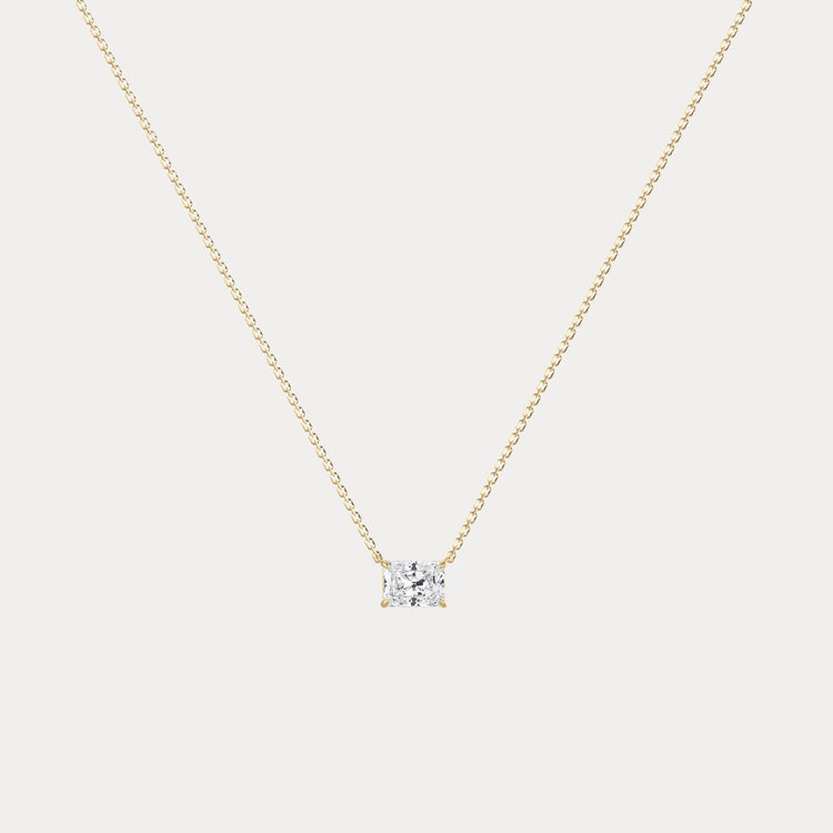 Radiant Lab-Grown Diamond Solitaire Pendant Necklace - Necklaces