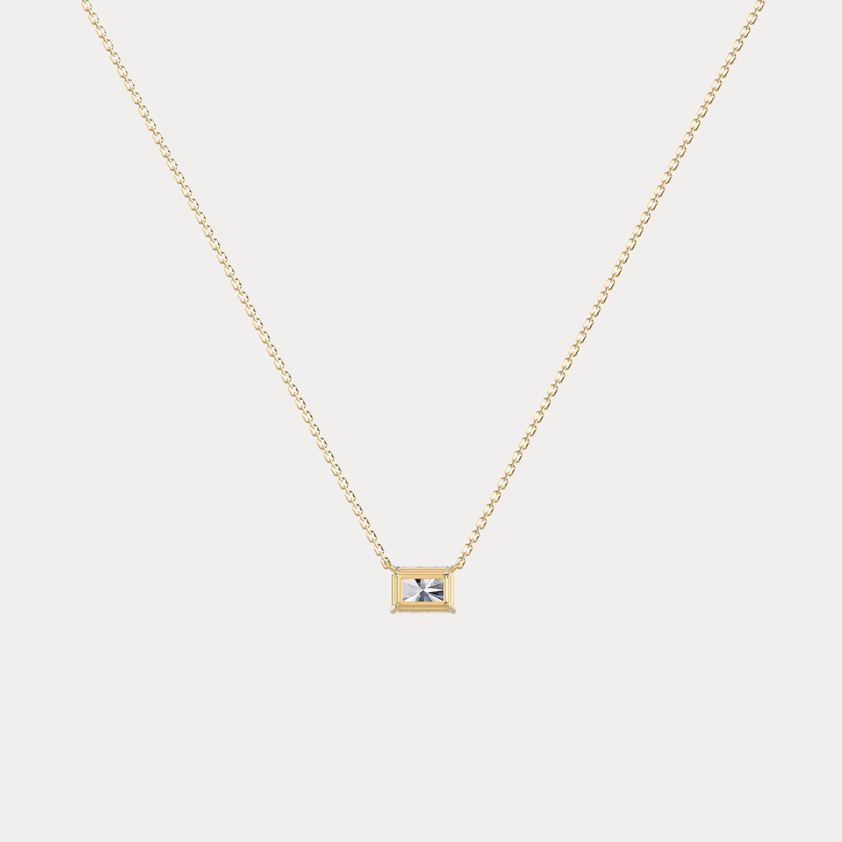 Radiant Lab-Grown Diamond Solitaire Pendant Necklace - Necklaces