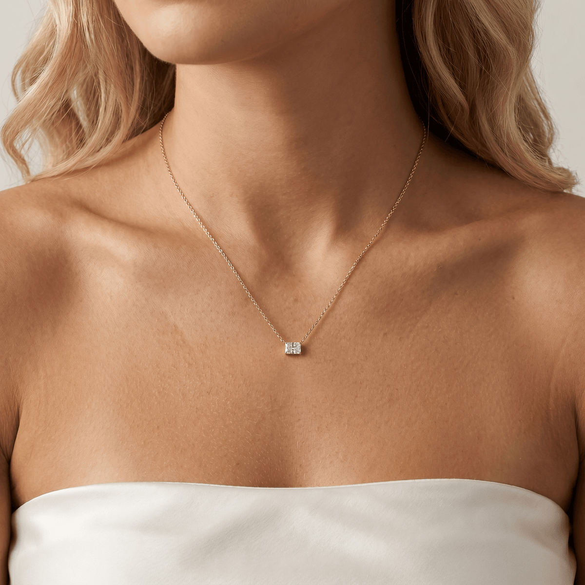 Radiant Lab-Grown Diamond Solitaire Pendant Necklace - Necklaces