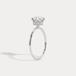 Liana丨Hidden Halo 1CT Round Lab Diamond Ring With Basket Setting - Rings