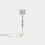Liana丨Hidden Halo 1CT Round Lab Diamond Ring With Basket Setting - Rings
