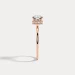 Liana丨Hidden Halo 1CT Round Lab Diamond Ring With Basket Setting - Rings