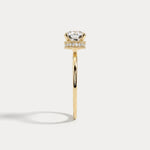 Liana丨Hidden Halo 1CT Round Lab Diamond Ring With Basket Setting - Rings