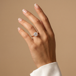 Liana丨Hidden Halo 2CT Round Lab Diamond Ring With Basket Setting - Rings