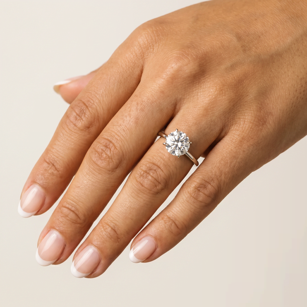 Liana丨Hidden Halo 2CT Round Lab Diamond Ring With Basket Setting - Rings