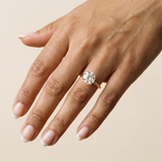 Liana丨Hidden Halo 2CT Round Lab Diamond Ring With Basket Setting - Rings