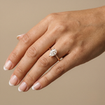 Elora丨Hidden Halo 1CT Pear Lab Diamond Ring with Basket Setting - Rings
