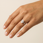Elora丨Hidden Halo 1CT Pear Lab Diamond Ring with Basket Setting - Rings