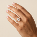 Elora丨Hidden Halo 3CT Pear Lab Diamond Ring with Basket Setting - Rings