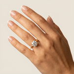 Aria丨2CT Round Lab Grown Diamond Ring In 14K Gold - Rings