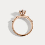 Hannah | Oval Lab Diamond Scalloped Pavé Engagement Ring - Rings
