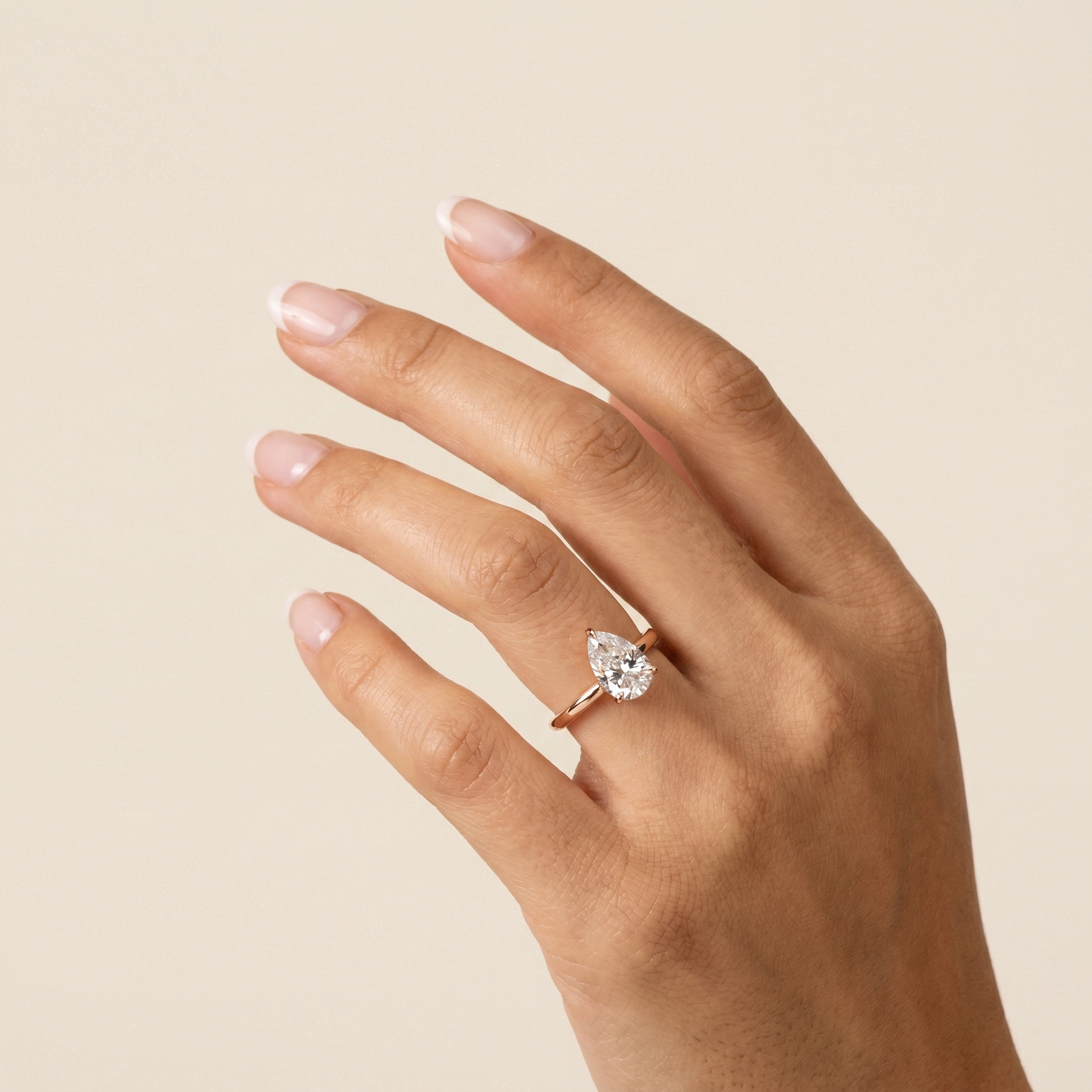 Elise丨1CT Pear Cut Lab Diamond Engagement Ring In 14K Gold - Rings