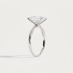 Amara丨3CT Oval Cut Lab Diamond Twisted Engagement Ring In Solid Gold/Platinum - Rings